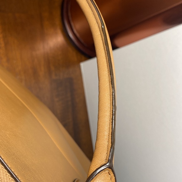 Coach Borough 30348 Tan Camel Leather Satchel Shoulder Bag - Picture 14 of 16